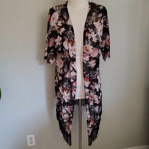 Floral Mesh Cover Up